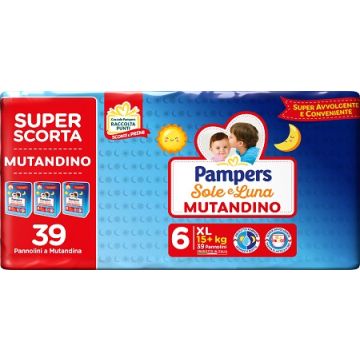 Pampers sole luna mutandina trio xl 39 pezzi