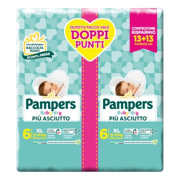 Pampers baby dry duo dwct xl 26 pezzi