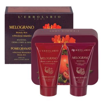 Melograno beauty box preziosi istanti 1 bagnogel 75 ml + 1 crema corpo & mani 75 ml edizione limitata