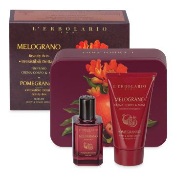 Melograno beauty box irresistibili dettagli 1 profumo 30 ml + 1 crema corpo & mani 75 ml edizione limitata