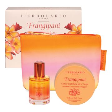 Frangipani beauty pochette dolci attimi 1 profumo 30 ml + 1 crema profumata corpo 75 ml edizione limitata