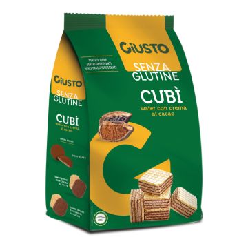 Giusto senza glutine cubi' wafer cacao 250 g