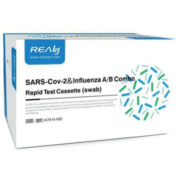 Test antigenico rapido covid-19 realy autodiagnostico determinazione qualitativa antigeni sars-cov-2/influenza a+b in tamponi nasali mediante immunocromatografia