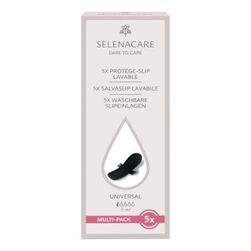 Selenacare salvaslip lavabile nero taglia unica 5 pezzi
