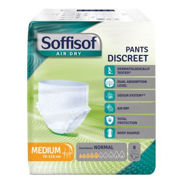 Soffisof Air Dry Pants Discreet Taglia Medium 8 Pezzi