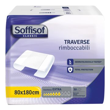 Traversa per incontinenza soffisof classic 7 gocce 80 x 180 30 pezzi