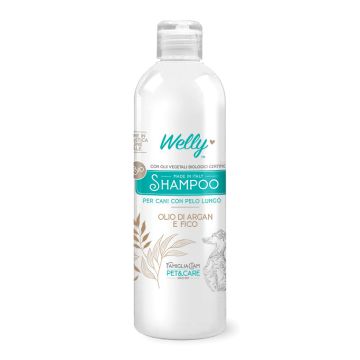Welly shampoo 250 ml olio di argan e fico cani pelo lungo