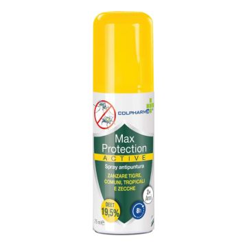 Colpharma spray repellente antizanzare max protection active 75 ml