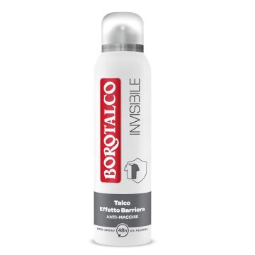 BOROTALCO - Invisible - Deodorante Talco Effetto Barriera Grigio 150 ml Spray