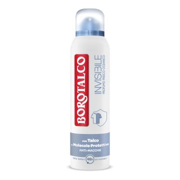 BOROTALCO - Invisible - Deodorante Talco Effetto Barriera Grigio 150 ml Spray