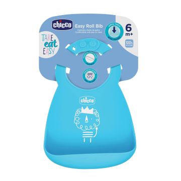 Chicco bavaglia silicone azzurro