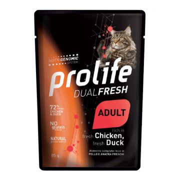 Prolife Gatto Dual Fresh Adulto Pollo & Anatra Busta 85 Gr