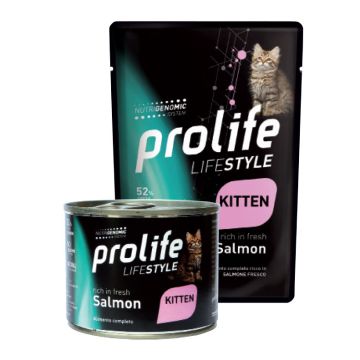 Prolife Gatto Lifestyle Kitten Salmone Busta 85 Gr