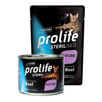 Prolife Gatto Sterilised Mature Manzo Busta 85 Gr