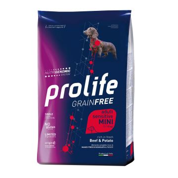 Prolife Cane Grain Free Sensitive Adulto Mini Manzo & Patate 600 Gr