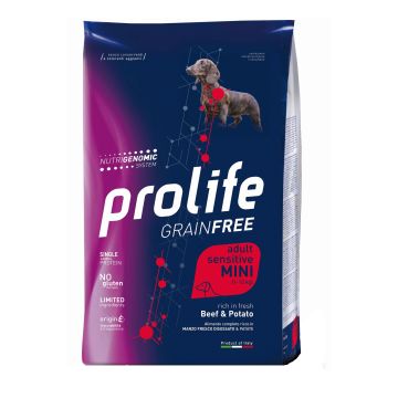 Prolife Cane Grain Free Sensitive Adulto Mini Manzo & Patate 7 Kg