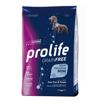 Prolife Cane Grain Free Sensitive Adulto Medium&Large Sogliola & Patate 2,5 Kg
