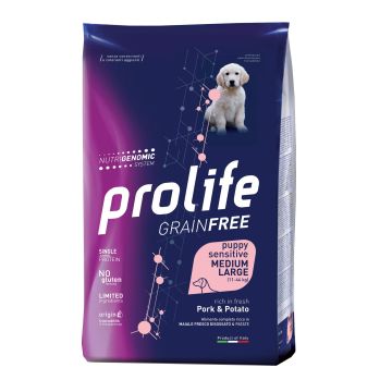 Prolife Cane Grain Free Sensitive Puppy Medium&Large Maiale & Patate 2,5 Kg