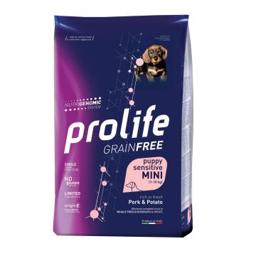 Prolife Cane Grain Free Sensitive Puppy Mini Maiale & Patate 2 Kg