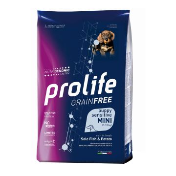 Prolife Cane Grain Free Sensitive Puppy Mini Sogliola & Patate 7 Kg