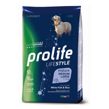 Prolife Cane Lifestyle Mature Medium&Large Pesce Bianco & Riso 2,5 Kg
