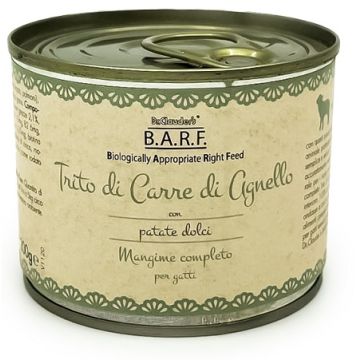 Barf mangime completo per gatto trito di agnello 200 g