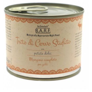 Barf mangime completo per gatto trito di cervo 200 g