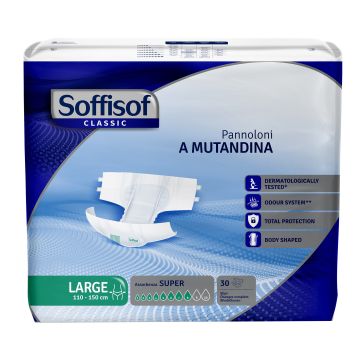 Pannolone mutandina soffisof classic super l 30 pezzi