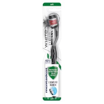 Mentadent spazzolino white system carbone