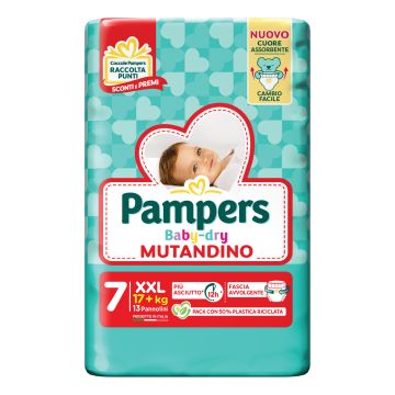 Pampers baby dry pannolino mutandina xxl small pack 13 pezzi