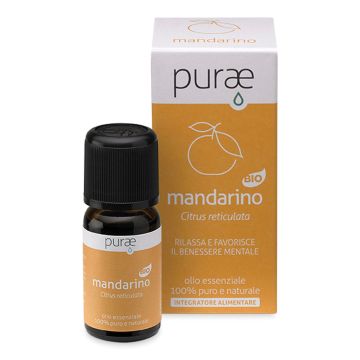 Purae mandarino bio olio essenziale 10 ml
