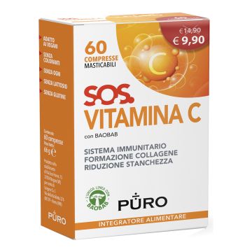 Puro sos vitamina c 60 compresse masticabili