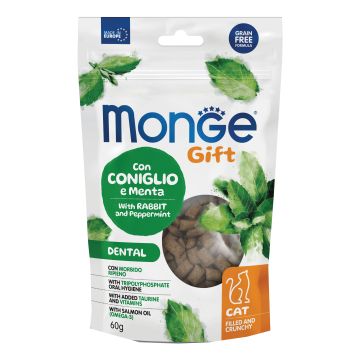 Monge cat filled and crunchy gift dental con coniglio e menta 60 g