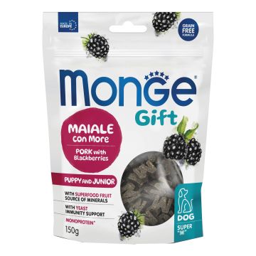Monge dog super m gift puppy and junior maiale con more 150 g