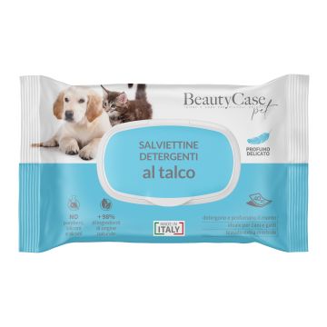 Beautycase pet salviettine detergenti al talco flow pack 40 pezzi