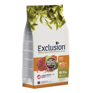 Exclusion Cane Mediterraneo Puppy Large Manzo 12 Kg