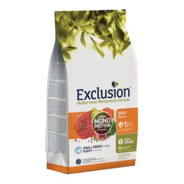 Exclusion Cane Mediterraneo Puppy Small Manzo 2 Kg