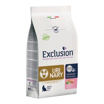 Exclusion Gatto Diet Urinary Adulto Maiale, Piselli & Riso 300 Gr