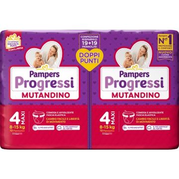 Pampers progressi mutandino maxi pacco doppio 38 pezzi