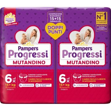 Pampers progressi mutandino extra large pacco doppio 30 pezzi