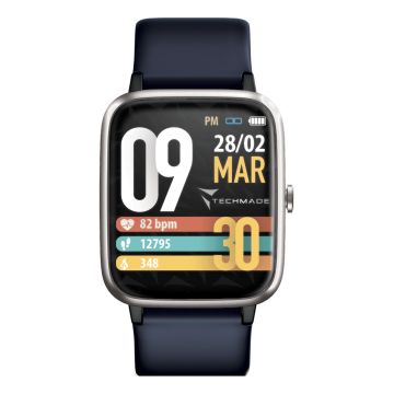Techmade move smartwatch deep blue silver