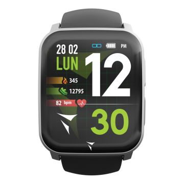 Tech feel smartwatch black silver
