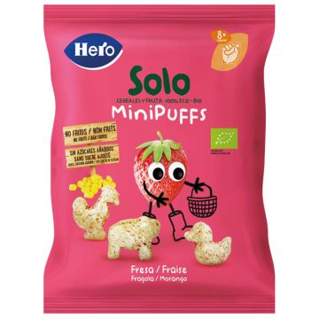 Hero solo snack mini puff fragola 18 g