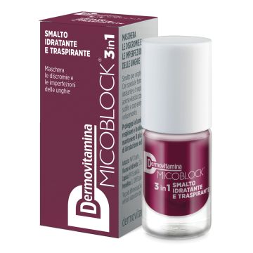 Dermovitamina micoblock 3in1 smalto idratante traspirante prugna 5 ml