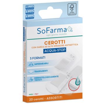 Cerotto acquastop sofarmapiu' assortiti 20 pezzi