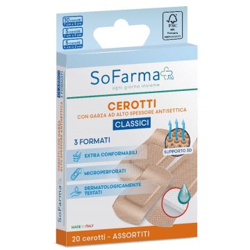 Cerotto classico sofarmapiu' assortiti 20 pezzi