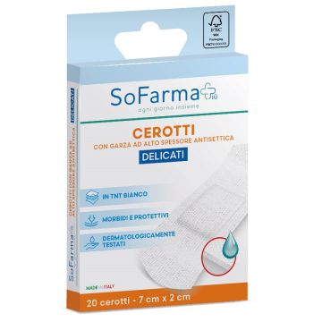 Cerotto delicato sofarmapiu' 7x2 cm 20 pezzi