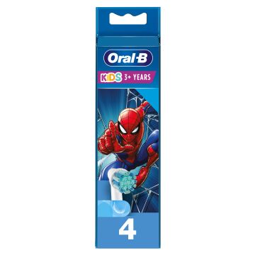 Oral-B Testine di Ricambio Spiderman 4 Pezzi