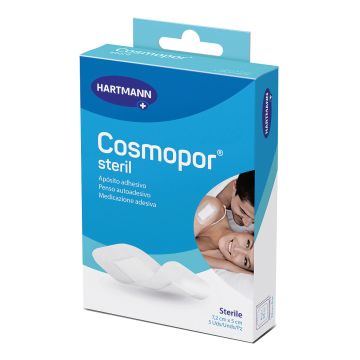 Cosmopor steril medicazione adesiva tessuto non tessuto 7,2x5cm 5 pezzi