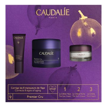 Caudalie Cofanetto Premier Cru Crema Ricca Viso 50ml + Crema Occhi + Crema Viso